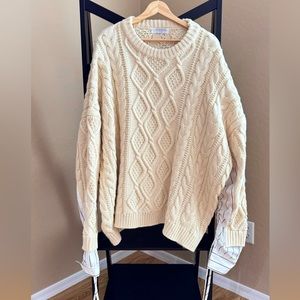 Oversized sweater with built in shirt